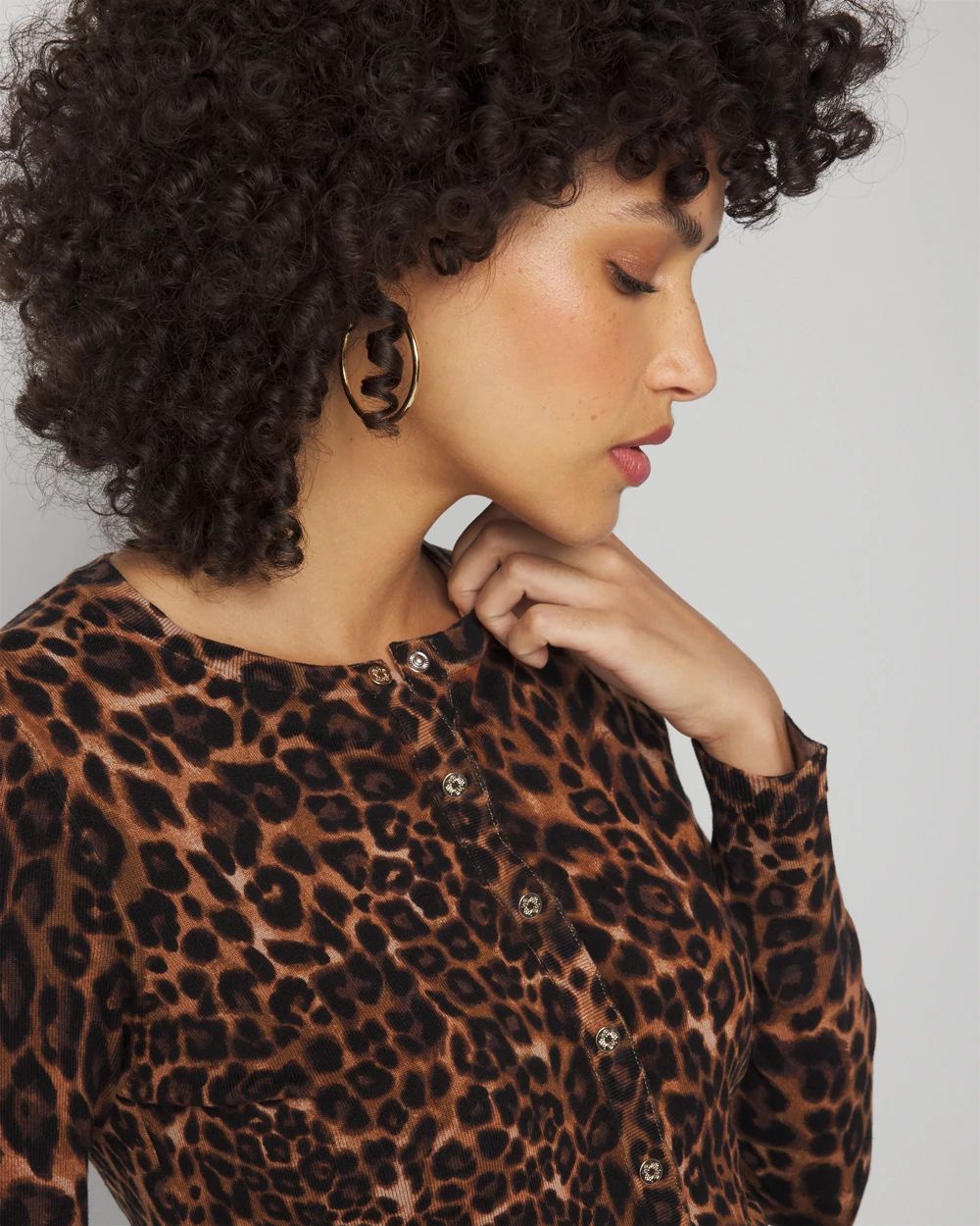 Animal print cardigan sweater sale